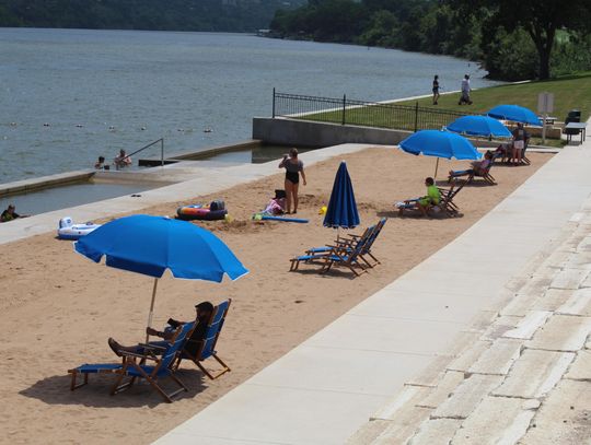 One of the newest amenities of Lakeside Park is a manmade sandy beach area. The Marble Falls EDC is proposing an investment of millions of dollars into upgrades and additional amenities at the same park. File photo
