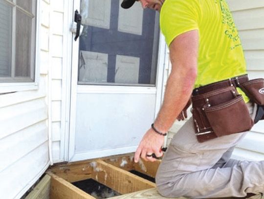 Contributed photo Josh Francois was one of the 11 volunteers for the Texas Ramp Project, a group which builds ramps to houses so folks with mobility issues can enter and leave.