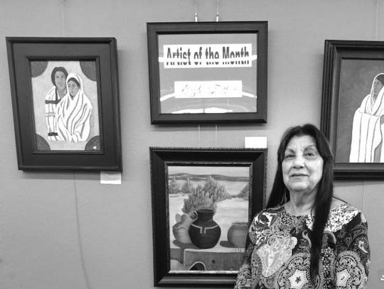 Contributed photo The Highland Arts Guild &amp; Gallery's artist of the month is Chris Eagle Feather Hill, whose artistic works in acrylics and jewelry reflect her Jicarilla Apache and southwestern heritage.