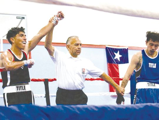 Contributed/ Stennis Shotts Maliki Escamilla of IMR Boxing Gym Inc. of Marble Falls was one of 50 athletes competing in the Hill Country Summer Showdown July 13.