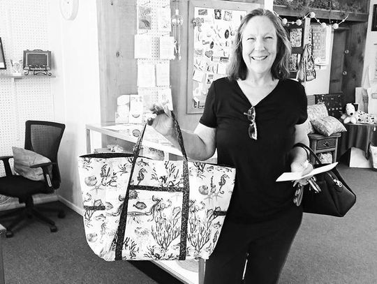 Featured as this month's 'Crafter of the Month,' Paula Coffman showed one of her Bug-out Bags at the Kingsland House of Arts &amp; Crafts. Contributed photo