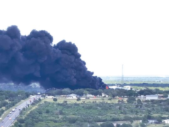 Burnet tire pile fire still smoldering