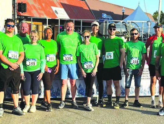 A group of tenacious members of The Athletic Club in Marble Falls, 2312 U.S. 281, got together to participate April 12 in the Bluebonnet Festival Fun Run events. Contributed photo