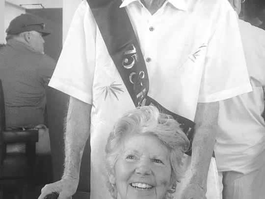 Contributed photo Francie Dix formed Dix Services in 1983 as a training and consulting firm. Mike Brittain is the founder of Horseshoe Bay Business Alliance which is now a community- owned entity. They are pictured here at Brit- tain's birth day party in 2024.