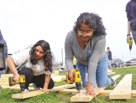 Annalee Flores (left) and Michelle Epifar participated in Rick Edwards Day of Service last year. Coming up, service projects will take place on Feb. 14 from 9 a.m. to 2 p.m. all over the southern end of Burnet County. To recommend a project for Marble Falls ISD students, call 325-423-3662...