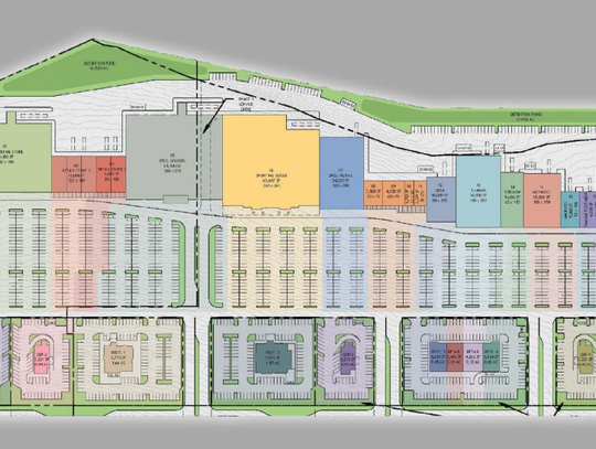 The much-anticipated Shops at Flatrock Crossing is a planned shopping center in the south end of Marble Falls. Contributed Rendering/City of Marble Falls