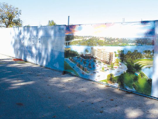 The community is anticipating construction at the site of the planned hotel and conference center, adjacent to Lakeside Park on Lake Marble Falls. Connie Swinney/The Highlander