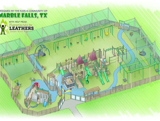 The park features special amenities to accommodate children with wheelchairs and other disabilities. File rendering