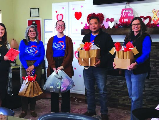 Contributed photos/Lisa Manley Pictured, from left, Ashley Wilson, Lisa Manley, Erica Henderson, Odie Ozuna and Tammy Ryan at Wildflower Meadows Nursing Home.