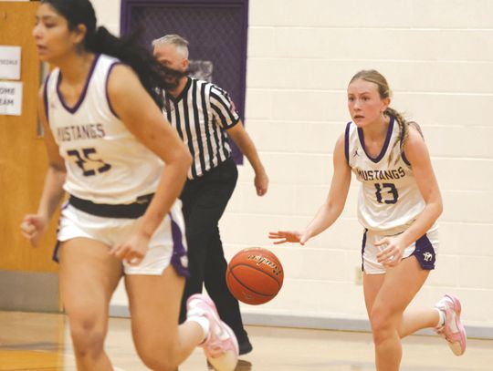 Senior guard Caity Johnson's versatility and being un - afraid of contact is important to the Lady Mustangs' success.
