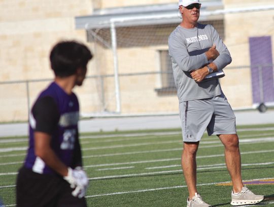 Coach Brad Goebel says he gets so much joy watch - ing his son and his teammates play sports.