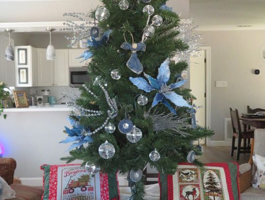 The Denim and Diamond decorated Christmas tree as well as a few handcrafted items are featured here to tempt you.