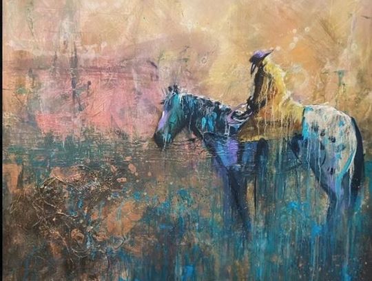 This work by Jeremy Sema is an example of impressionistic watercolor, the subject of a free demonstration at the Highland Arts Guild and Gallery, 318 Main Street in Marble Falls.