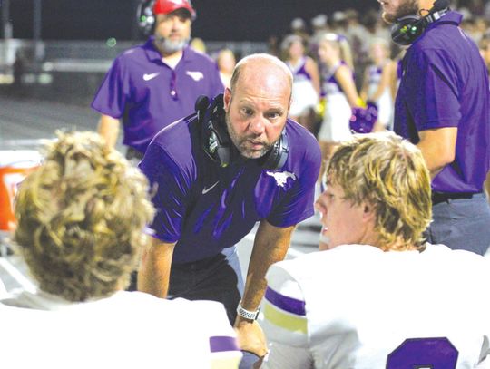 Marble Falls head coach Keri Timmerman is in his first year of leading the Mustangs, who are looking to even their season record. Grace Gates/Luedecke Photography