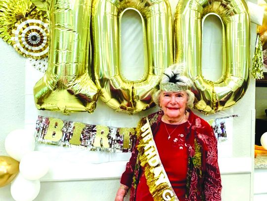 Jean Humburg – dancer, singer, writer – celebrated her 100th birthday at Gateway Gardens Oct. 26. Contributed photo