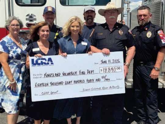 LCRA awards $18K grant to Kingsland VFD for gear