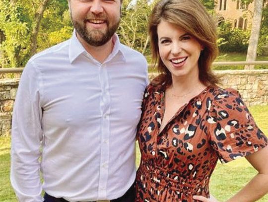 State Rep. Ellen Troxclair (HD-19) introduced herself to Ohio Sen. JD Vance, who was selected as the vice presidential running mate, at the RNC last week. Contributed/Ellen Troxclair