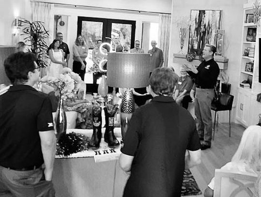 Texas Tech University Chancellor Mitchell gave remarks about the status of the Texas Tech University System while at a reception recently in the Highland Lakes. Contributed photos