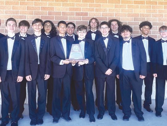 These young men, Marble Falls High School's Varsity Men's Choir, placed fourth in the Small School Choir category at the 2024 Next Level Performances Virtual Contest this summer.
