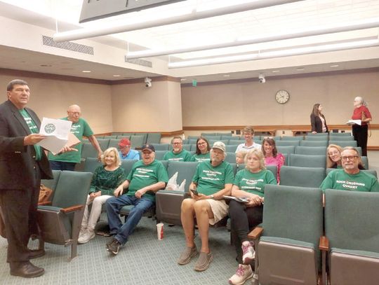 A group of residents settled into waiting mode April 24 as a hearing on Texas House Bill 5151 to prohibit quarries near venues, parks and camps was delayed before the House Environmental Regulation Committee. Contributed photo