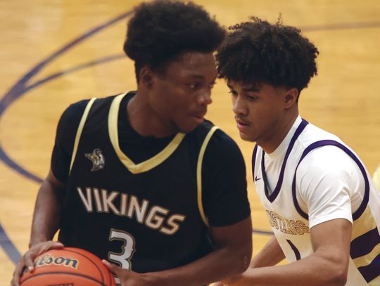 Marble Falls senior Isaiah Lazos' tough defense is one reason why the Mustangs earned their second win of Photos by Jennifer Fierro/TexasChalkTalk.com
