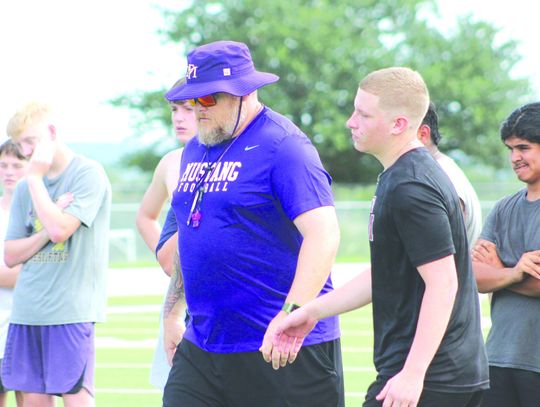 Marble Falls strength and conditioning coordinator Karl “Beef” Bielfeldt is opening the high school weight room this week for sessions. Photos by Jennifer Fierro/TexasChalkTalk.com