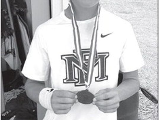 Cooper Womack took bronze in boys singles at the Class 4A Region III tournament to return to the state tournament. Contributed photos