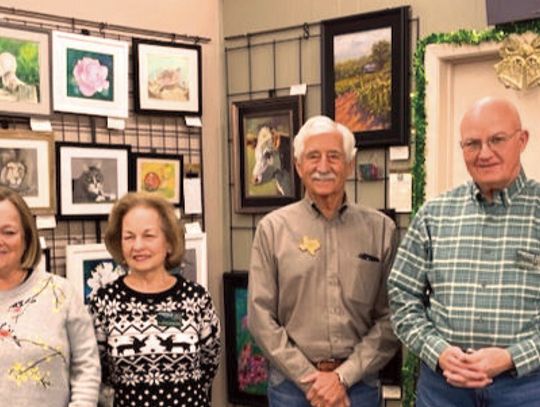 Pictured from right to left are the newly installed board members of the Highland Lakes Art Guild and Gallery's: Paulette Blake, president; Paul Butcher, first vice president; Dale Stout, second vice president; Evelyn Acosta-Cone, third vice president; Donna Curtis, secretary; and Michele...