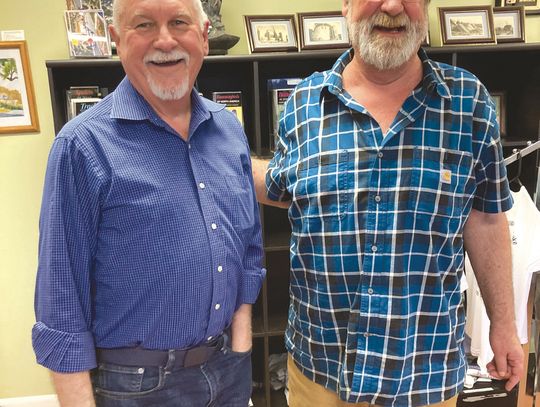 Joe Woolsey (left) will replace Steve Buchanan as the executive director of the Lake Buchanan/Inks Lake Chamber of Commerce and the manager of the Visitor Center, 19611 E. Texas 29.