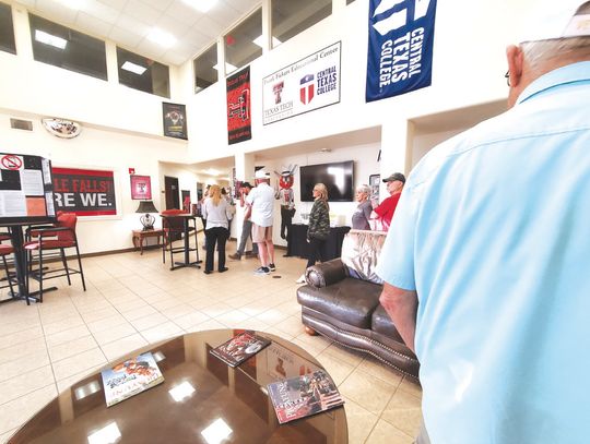 A line of voters started early Oct. 21 on the first day of early voting at the Texas Tech Highland Lakes complex in Marble Falls. Connie Swinney/The Highlander