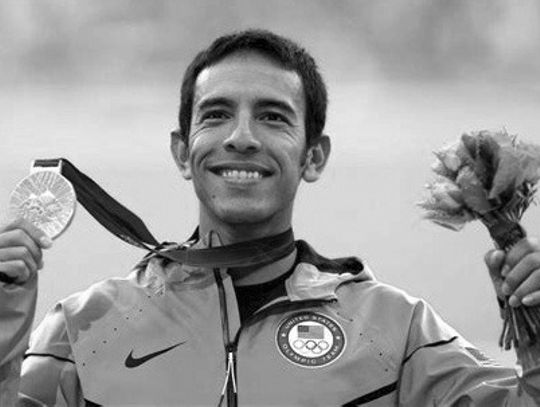 Marble Falls High School graduate Leonel Manzano with the silver medal he won at the 2012 London Olympics. Contributed photos