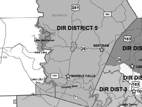 Contributed/ PEC The Pedernales Electric Cooperative District 5 area encompasses several counties including County Burnet locally.