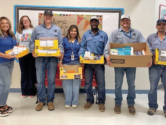 PEC employees donate thousands of school supplies
