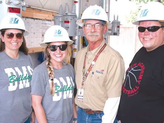 Pictured, from left, are Valerie Ullmann, math teacher from Burnet CISD; Haley Thomas, counselor from Burnet Middle School; Leonard Venghaus, construction and trades instructor at Marble Falls ISD; and Jacob Tarver, shop and trade instructor at Faith Academy Marble Falls. Contributed Photo