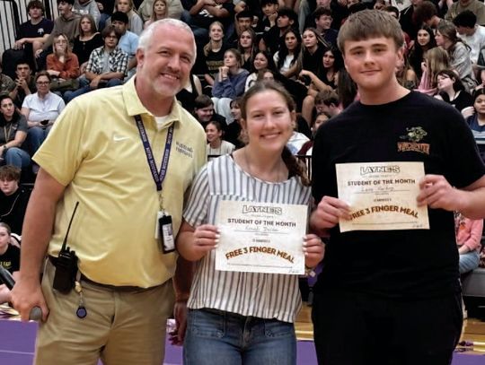 Marble Falls ISD August Student of the Month