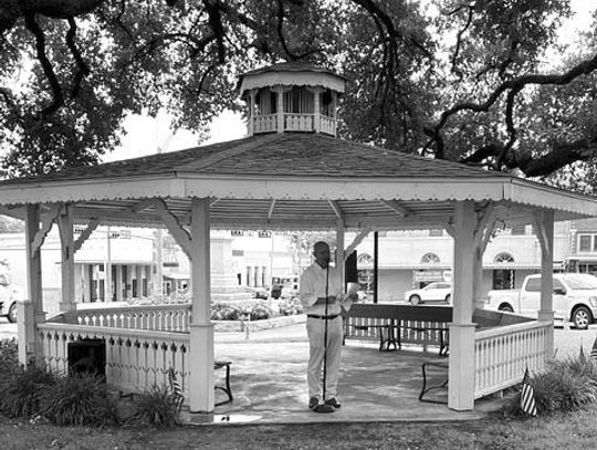 Each year, a member of the Texas Criminal Defense Lawyers Association, pictured here at the Llano County Courthouse, will read aloud the founding documents the week of Independence Day. File photo
