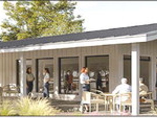 The project will include raising the ceiling by two feet, adding new windows, and installing a glass garage door, bringing in more natural light and a contemporary feel to the space. Contributed Rendering
