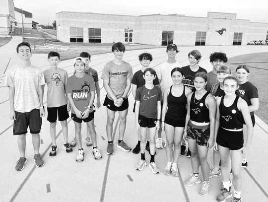 The Marble Falls Independent School District runners include, back row from left, Hunter Holder, Taylor Alford, Owen Martin, Tanner Alford, Connor Yaklin, Colton Rutland, Graham Goggans, Tyler Hamblin and Logan Hargraves; and, front row from left, JJ Walker, Ines Ruiz, Chloe Ellis, Savanna...
