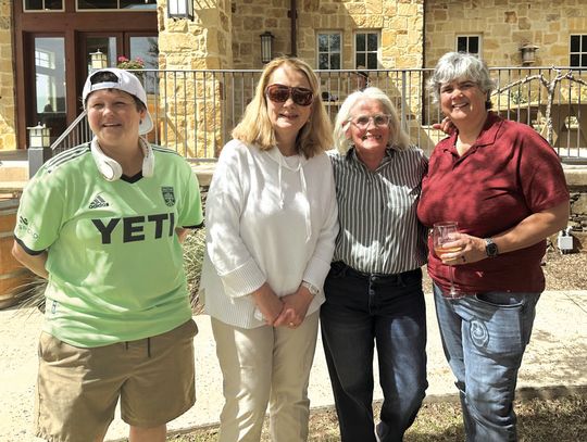 A quartet from the group known as Liberal Ladies -- Maine Sturks, Celia Manlove, Christine Bowman and Karen McRight, met March 7 with other politically interested women at Perissos Vineyard and Winery on Park Road 4. Contributed photos