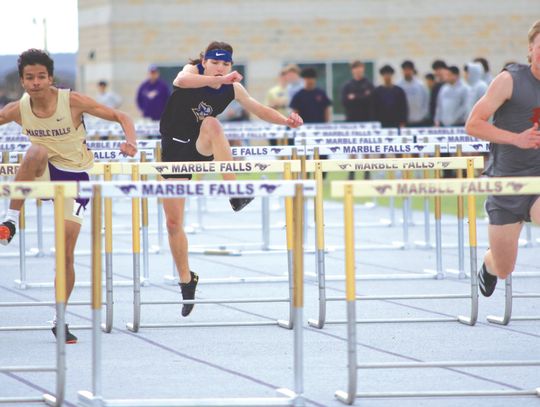 Marble Falls sophomore Anthony Griffin (left) earned medals in both hurdle events. Find the story on Page 10. Jennifer Fierro/TexasChalkTalk.com