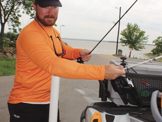 Eric Bullard loaded his equipment May 15 to prepare to head home after spending the day on Lake Buchanan. He welcomed the rise in lake levels but found the water murky and choppy. Connie Swinney/The Highlander