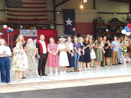 Everyone dressed in 1940s attire and military uniforms and danced to 1940s music provided by the Jazz Daddies from Austin. Contributed photos