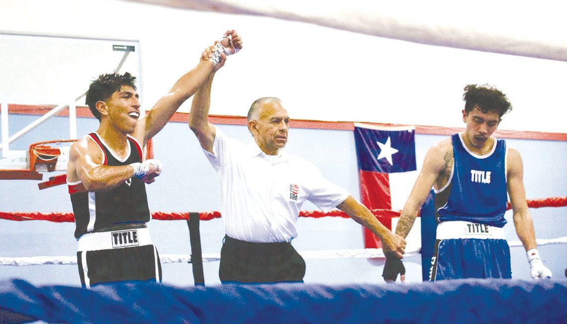 Contributed/ Stennis Shotts Maliki Escamilla of IMR Boxing Gym Inc. of Marble Falls was one of 50 athletes competing in the Hill Country Summer Showdown July 13.
