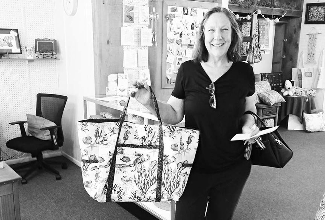 Featured as this month's 'Crafter of the Month,' Paula Coffman showed one of her Bug-out Bags at the Kingsland House of Arts &amp; Crafts. Contributed photo