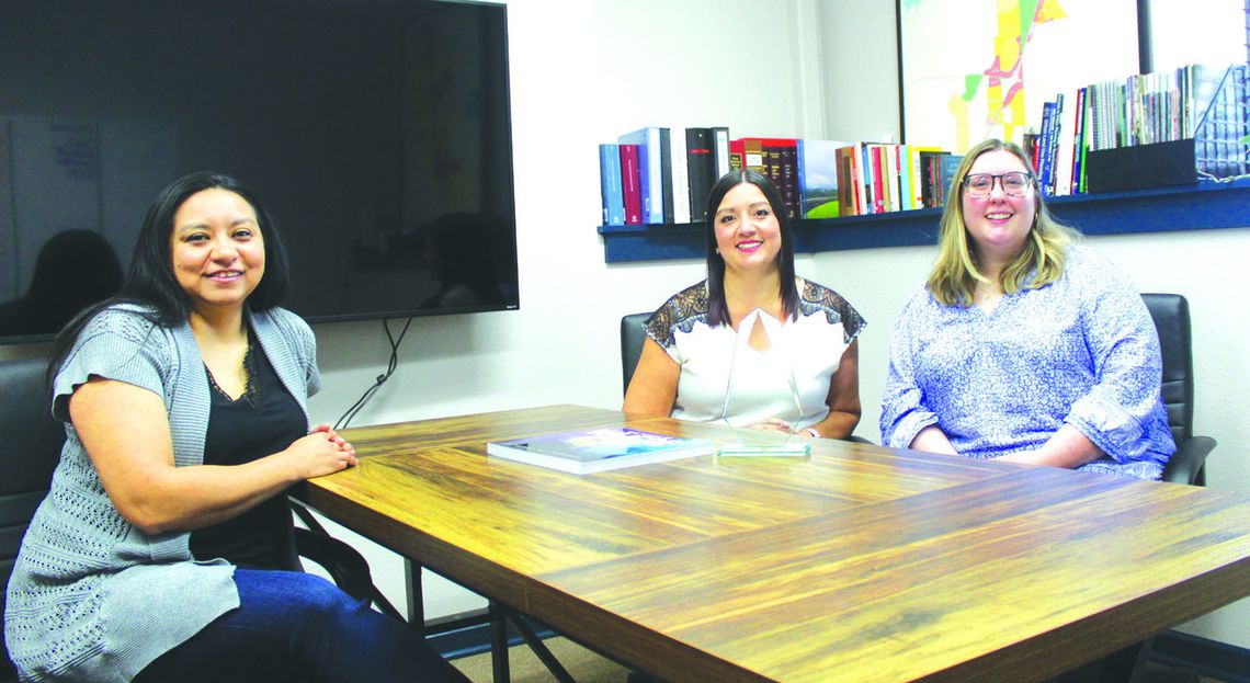 From left, Development Services Director Scarlet Moreno and Development Services planners Kristen Jones and Hanna Kadow recently received the Texas Chapter of the American Planning Association award (Central section) for their expert contributions toward completion of the Marble Falls Comp...