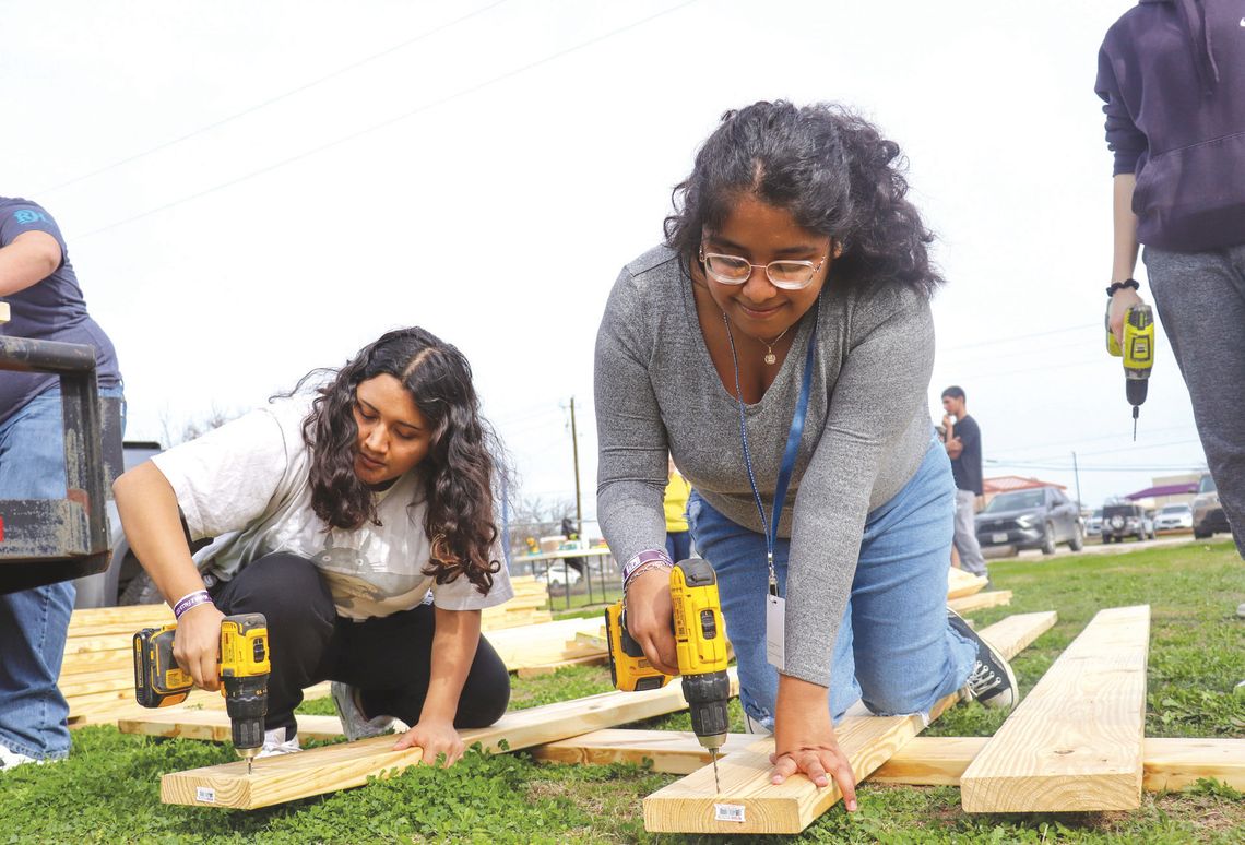 Annalee Flores (left) and Michelle Epifar participated in Rick Edwards Day of Service last year. Coming up, service projects will take place on Feb. 14 from 9 a.m. to 2 p.m. all over the southern end of Burnet County. To recommend a project for Marble Falls ISD students, call 325-423-3662...