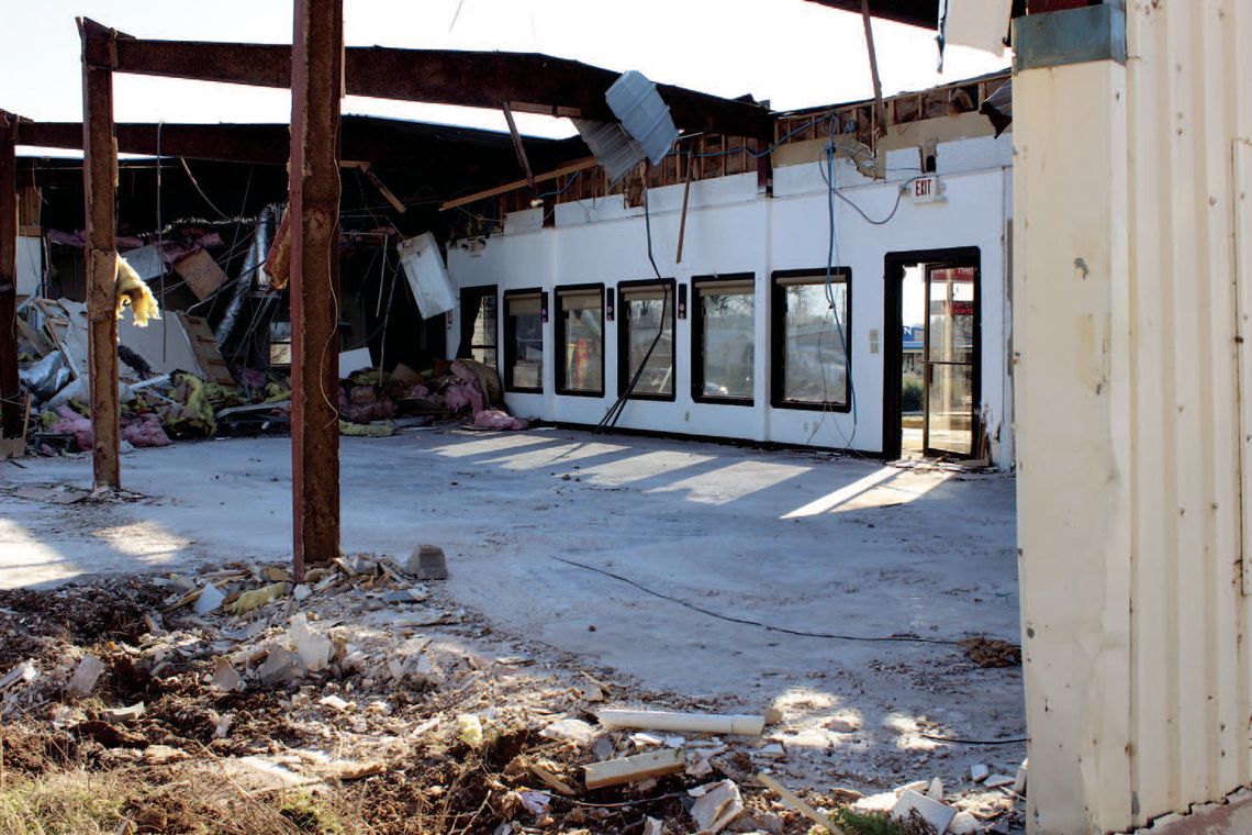 Crews began demolishing the Thai Niyom restaurant building, 909 U.S. 281 in Marble Falls Feb. 26 to clear the way for a right-of-way upgrade at the intersection of RM 1431. Connie Swinney/The Highlander