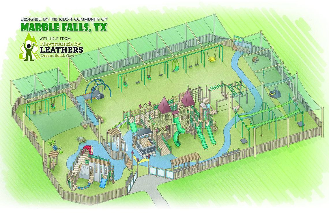 The park features special amenities to accommodate children with wheelchairs and other disabilities. File rendering