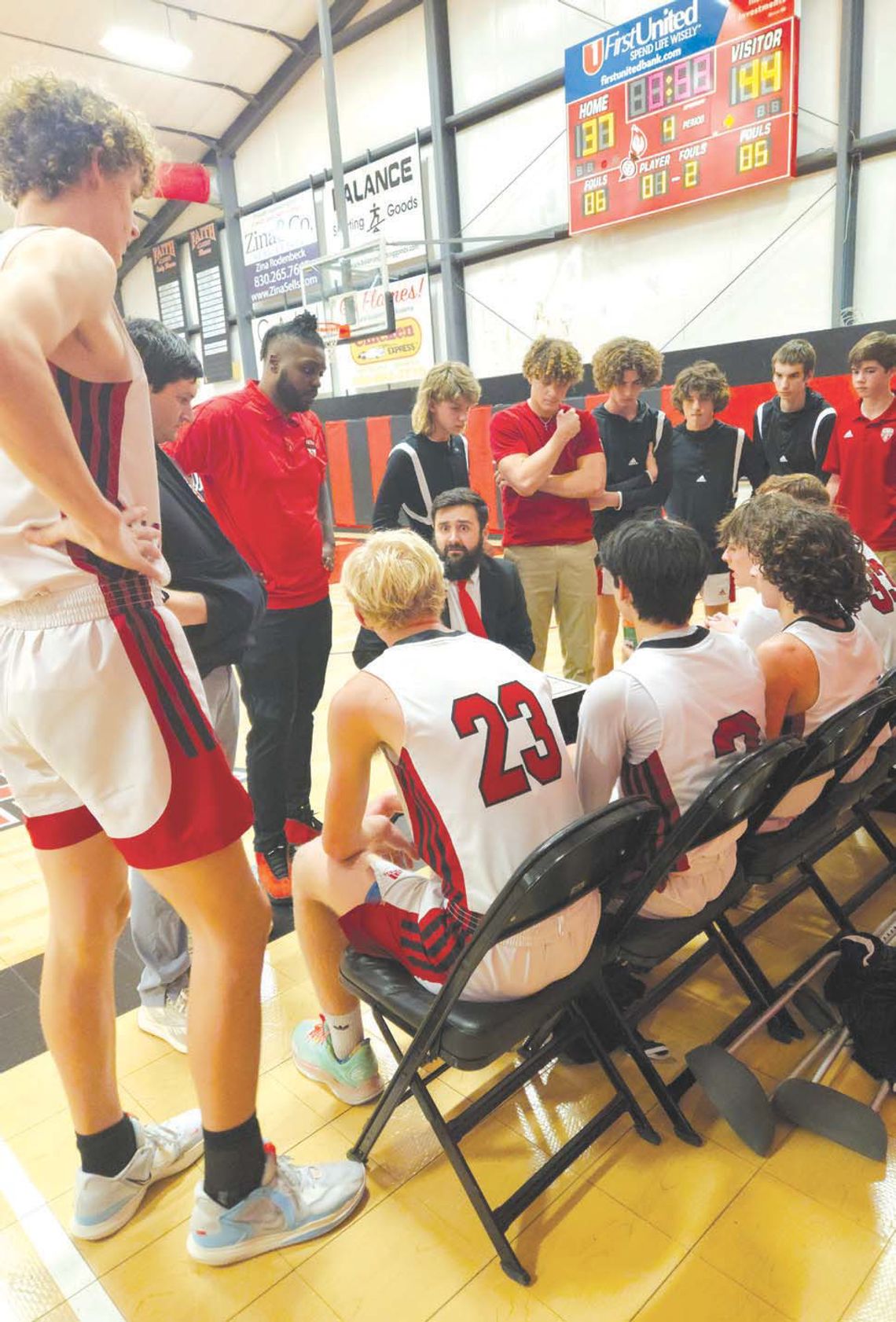 Faith Academy of Marble Falls boys basketball head coach Zakk Revelle recently received a state-wide award. Jennifer Fierro/TexasChalkTalk.com