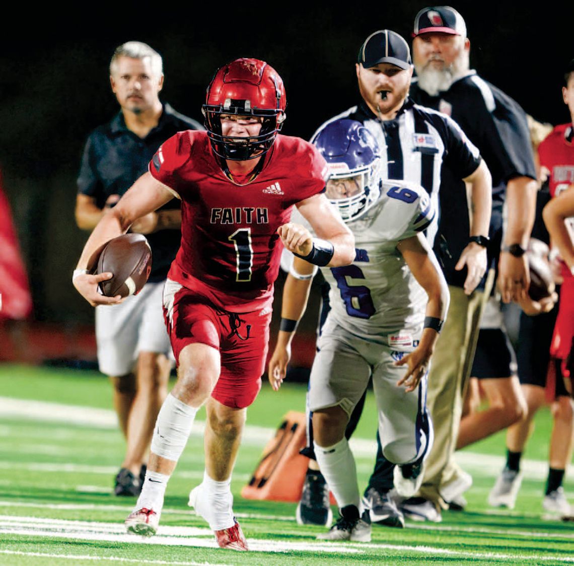 Flames football players ‘get back on track’ thanks to lopsided win